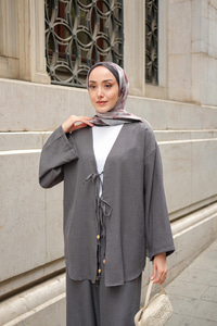 Ön Bağlama Detaylı Takım Antrasit