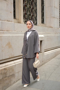 Ön Bağlama Detaylı Takım Antrasit