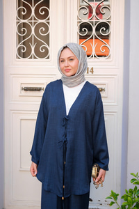 Ön Bağlama Detaylı Takım Lacivert