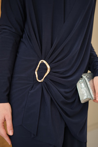 Ön Bağlamalı Süs Detay Takım Lacivert