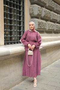 Ön Parça Tül Elbise Gül Kurusu