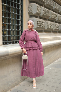 Ön Parça Tül Elbise Gül Kurusu