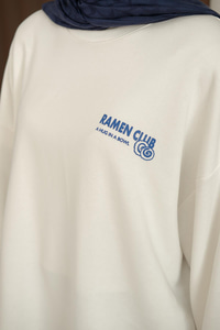 Ön Ve Arka Yazı Baskılı Sweat Beyaz