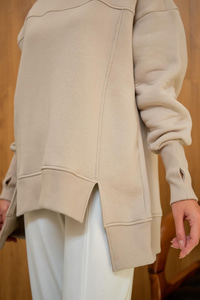 Ön Yırtmaç Ve Parmak Detaylı Sweat Taş