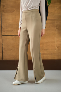 Ön Yırtmaçlı Scuba Pantolon Mint Yeşil