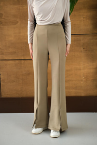 Ön Yırtmaçlı Scuba Pantolon Mint Yeşil