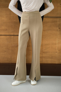 Ön Yırtmaçlı Scuba Pantolon Mint Yeşil