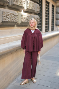 Önden Bağlamalı Cupra Takım Bordo