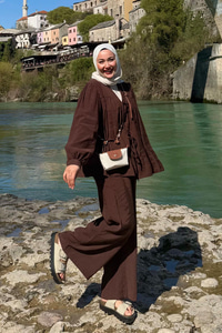 Önden Bağlamalı Cupra Takım Kahverengi