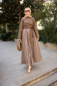 Önden Bağlamalı Gömlek Kahverengi