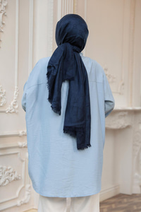 Önden Bağlamalı Salaş Gömlek Açık Mavi