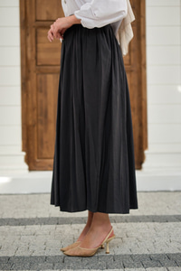 Önden Büzgülü Çift Cepli Etek Füme