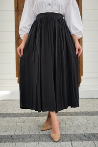 Önden Büzgülü Çift Cepli Etek Füme