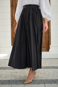 Önden Büzgülü Çift Cepli Etek Füme