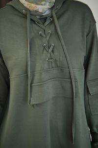 Önü Çapraz İp Detay Takım Yeşil