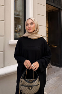 Önü Çima Detay Takım Siyah