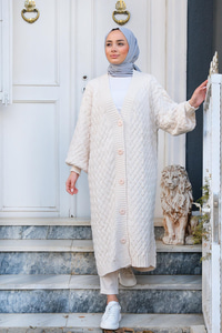 ORGU DETAYLI UZUN HIRKA BEJ