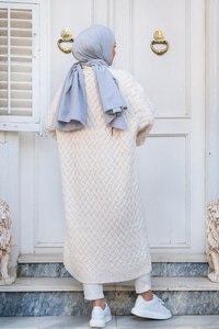 ORGU DETAYLI UZUN HIRKA BEJ