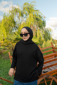 Oval Kesim Tunik Siyah