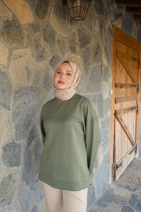 Oval Kesim Tunik Yeşil