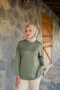 Oval Kesim Tunik Yeşil