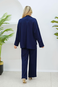 Oysho Geniş Form Dikişli Takım  Lacivert