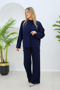 Oysho Geniş Form Dikişli Takım  Lacivert