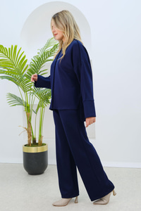 Oysho Geniş Form Dikişli Takım  Lacivert