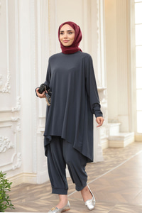 Paçası Lastik Detaylı Takım Antrasit