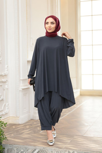 Paçası Lastik Detaylı Takım Antrasit