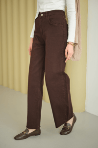 Palazzo Kot Pantolon Kahverengi