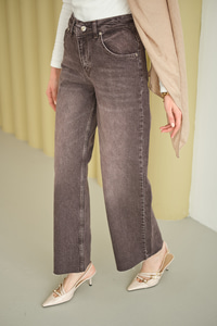 Palazzo Kot Pantolon Yıkama Kahve