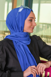 Uygun Fiyatlı PAMUK IPEK SAL SAX MAVI | Loccomoda.com 