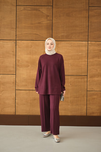 Pantolonlu Takım Bordo