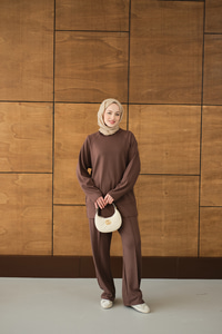 Pantolonlu Takım Kahverengi