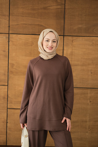 Pantolonlu Takım Kahverengi