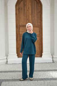 Pantolonlu Takım Petrol Mavi