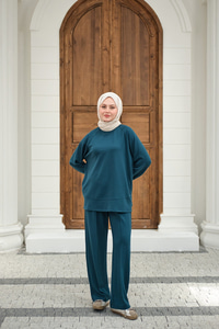 Pantolonlu Takım Petrol Mavi