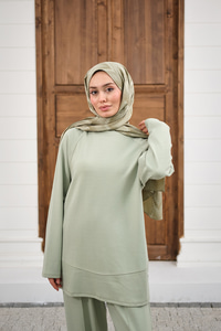 Pantolonlu Takım Su Yeşil