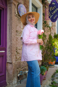 Papyon Detaylı Gömlek Pembe