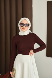 Parmak Geçirmeli Body Bordo