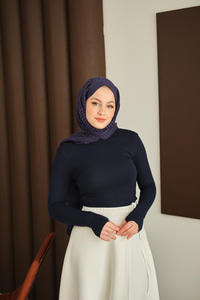 Parmak Geçirmeli Body Lacivert