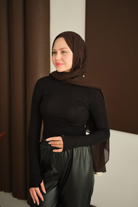 Parmak Geçirmeli Body Siyah