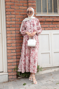 Pastoral Desen Elbise Pudra