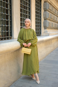 Pelerinli İkili Takım Koyu Yeşil