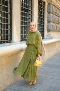 Pelerinli İkili Takım Koyu Yeşil