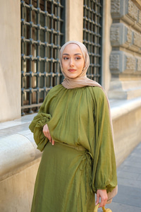 Pelerinli İkili Takım Koyu Yeşil