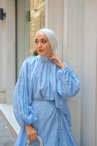 Pelerinli İkili Takım Mavi