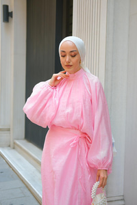 Pelerinli İkili Takım Pembe