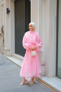 Pelerinli İkili Takım Pembe